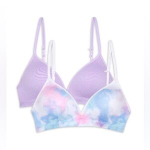 Bundle of 2 Wonder Nation Girls Convertible T-Shirt Seamless Molded Cup Bra